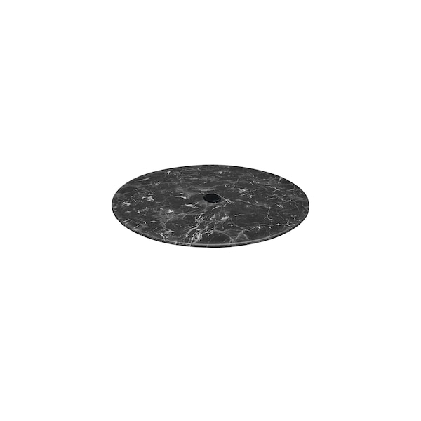 Holland Bar Stool Co 32 Dia Black Marble, IndoorOutdoor AllSeason EuroSlim Table Top with Umbrella Hole by the Co ODS32RBMU - main
